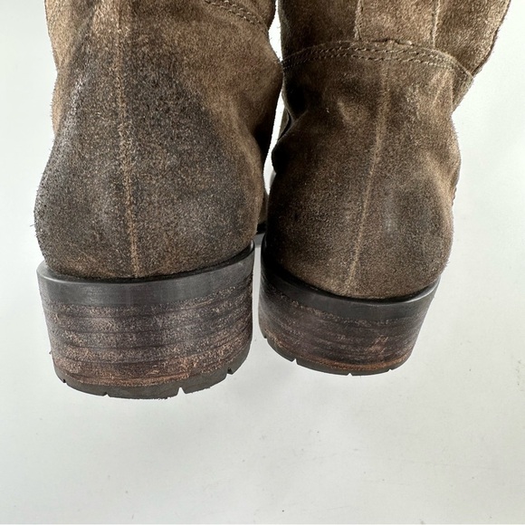 Franco Sarto knee high boots Panko 8 Brown suede distressed riding equestrian - Picture 11 of 14